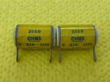 Load image into Gallery viewer, 2 IRC 3000 3K Ohm 3 Watt Wire-Wound Precision Resistors NOS NIB Lot Of Two
