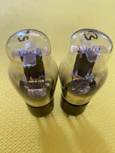 Load image into Gallery viewer, Matched Pair RCA Radiotron Type Number 56 #56 Vacuum Tubes Valves — 2.5 Volt 6J5 / 6SN7 Substitute
