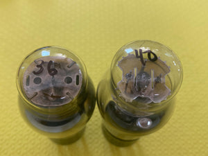 2 Raytheon Number Type 37 #37 Vacuum Tubes Valves Black Plate ST Shape Lot Of Two