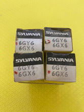 Load image into Gallery viewer, 4 Sylvania 6GX6 6GY6 Vacuum Tubes Valves NOS NIB Lot Of Four
