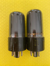 Load image into Gallery viewer, Matched Pair Sylvania 6V6 6V6GT Gray And Silver Bottle Silver Top Vacuum Tubes Valves NOS-Testing
