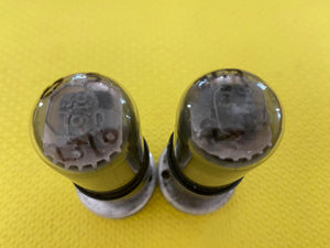 Matched Pair Raytheon 6V6 6V6GT Vacuum Tubes Valves Gray Glass NOS-Testing