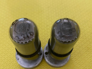 Matched Pair Raytheon 6V6 6V6GT Vacuum Tubes Valves Gray Glass