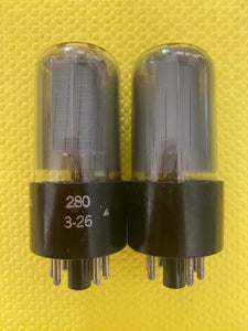 Matched Pair Raytheon 6V6 6V6GT Vacuum Tubes Valves Gray Glass