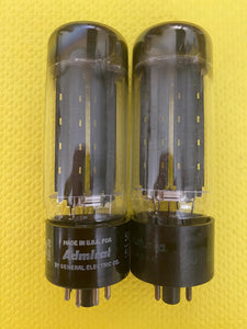 2 General Electric GE 5U4 5U4GA Vacuum Tubes Valves Rectifiers Black Plate Lot Of Two