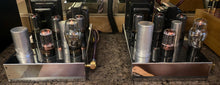 Load image into Gallery viewer, Matched Pair General Electric GE 6P5 6P5G Vacuum Tubes Valves Black Plates Foil Getters Shoulder ST Shape

