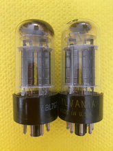 Load image into Gallery viewer, Matched Pair Sylvania 6BL7 6BL7GTA Vacuum Tubes Triple 3 Mica Black Plates
