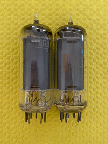 2 RCA 7061 12AB7 Vacuum Tubes Valves Industrial Version Lot Of Two