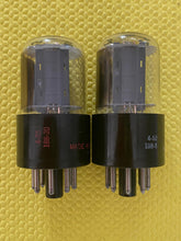Load image into Gallery viewer, Matched Pair General Electric GE 6SN7 6SN7GTA Vacuum Tubes Copper Support Rods
