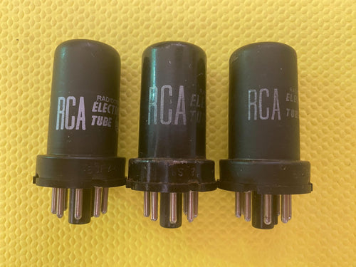 3 RCA 6SF7 Vacuum Tubes Valves Lot Of Three