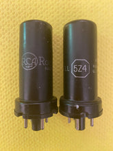 Load image into Gallery viewer, Matched Pair RCA 5Z4 Vacuum Tubes Valves Rectifiers Lot Of Two
