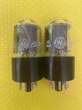 Load image into Gallery viewer, Matched Pair General Electric GE 6SN7 6SN7GTB Vacuum Tubes Valves Phono Preamp Grade Copper Support Rods Top Filament NOS NIB
