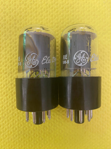Matched Pair General Electric GE 6SN7 6SN7GTB Vacuum Tubes Valves Phono Preamp Grade Copper Support Rods Top Filament NOS NIB