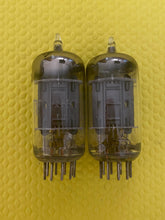 Load image into Gallery viewer, Matched Pair RCA 5963 12AU7 12AU7A Vacuum Tubes Valves Black Plate Industrial-Grade
