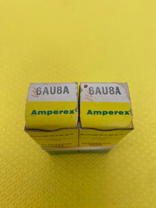 2 Amperex 6AU8 6AU8A Vacuum Tubes Valves NOS NIB Lot Of Two