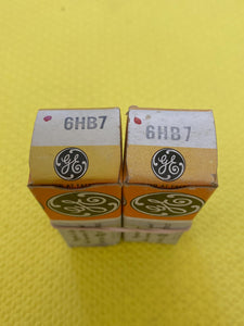 2 General Electric GE 6HB7 Vacuum Tubes Valves NOS NIB Lot Of Two