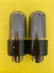 Matched Pair Raytheon 6V6 6V6GT Vacuum Tubes Valves Gray Glass NOS-Testing