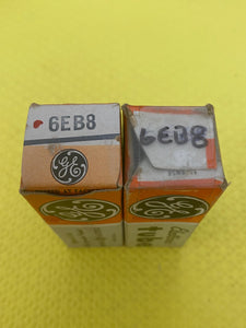 2 General Electric GE 6EB8 Vacuum Tubes Valves NOS NIB Lot Of Two