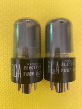 Load image into Gallery viewer, Matched Pair RCA 6SL7 6SL7GT Vacuum Tubes Valves Gray Bottle
