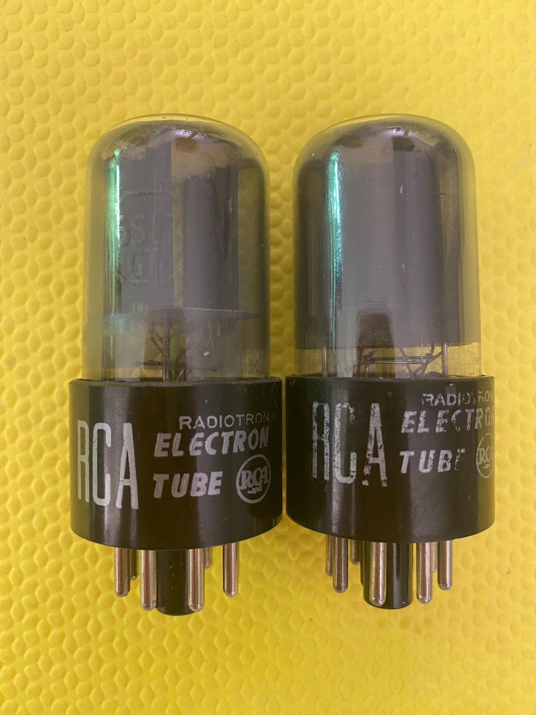 Matched Pair RCA 6SL7 6SL7GT Vacuum Tubes Valves Gray Bottle
