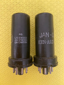 Matched Pair RCA 6N7 Vacuum Tubes Valves
