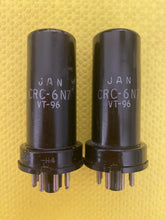 Load image into Gallery viewer, Matched Pair RCA 6N7 JAN-CRC-6N7 Vacuum Tubes Valves Milspec

