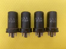Load image into Gallery viewer, 4 RCA 12SG7 VT209 VT-209 Vacuum Tubes Valves Milspec Large Logo Lot Of Four

