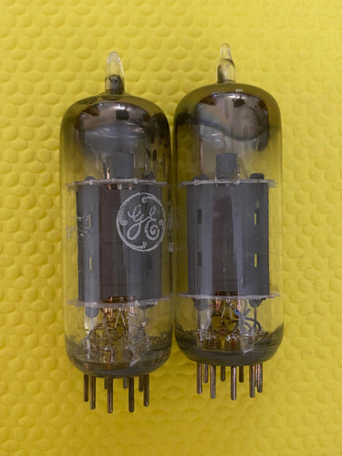 Matched Pair General Electric GE 12BH7 12BH7A Vacuum Tubes Valves 12AU7 Substitute For Tube Rolling NOS-Testing