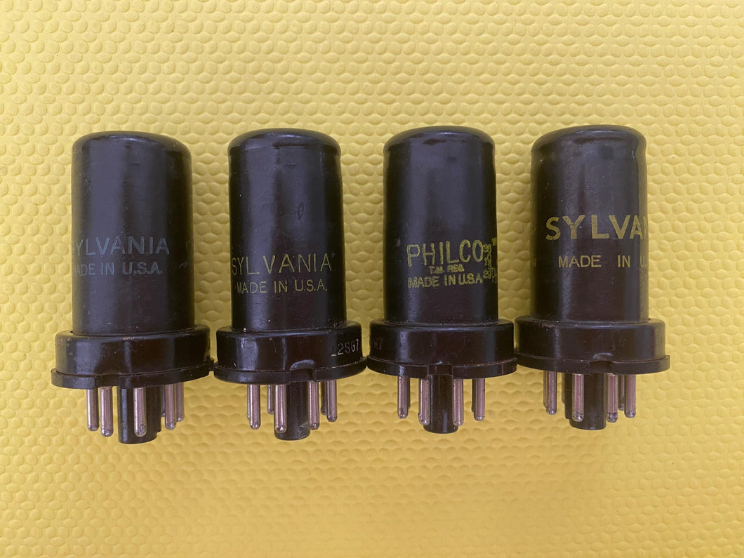 4 Sylvania 12SG7 Vacuum Tubes Valves Lot Of Four