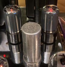 Load image into Gallery viewer, Matched Pair Sylvania 6V6 6V6GT JAN-CHS-6V6GT VT107A 6P6 6P6P Vacuum Tubes Valves Silver and Gray Milspec NOS-Testing
