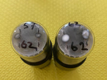 Load image into Gallery viewer, Matched Pair General Electric GE 6SN7 6SN7GTA Vacuum Tubes Valves Copper Support Rods
