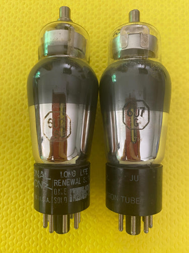 2 National Union NU 6U7 Vacuum Tubes Valves Lot of Two