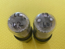 Load image into Gallery viewer, Matched Pair General Electric GE 6SN7 6SN7GTA Vacuum Tubes Valves Copper Support Rods
