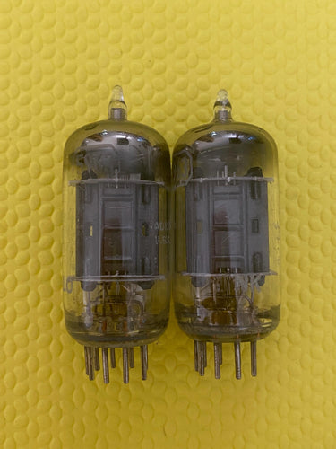 Matched Pair RCA 5963 12AU7 12AU7A Vacuum Tubes Valves Black Plate Industrial-Grade
