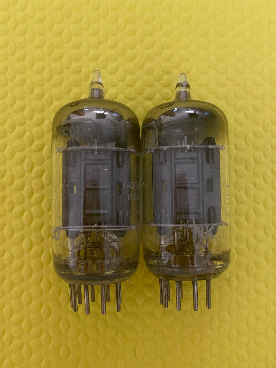 Matched Pair RCA 5963 12AU7 12AU7A Vacuum Tubes Valves Black Plate Industrial-Grade