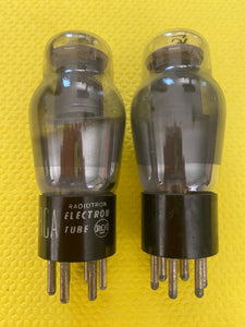 Matched Pair RCA Number / Type 41 #41 Vacuum Tubes Valves Gray Bottle