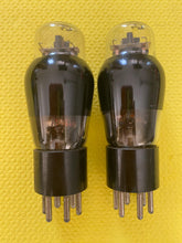 Load image into Gallery viewer, Matched Pair Wards Super Airline Number / Type 41 #41 Vacuum Tubes Valves Black And Silver Bottle
