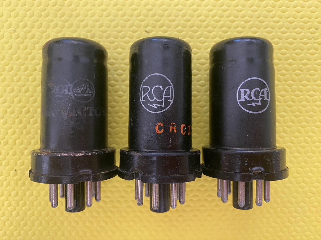 3 RCA 12SG7 Vacuum Tubes Valves Lot Of Three
