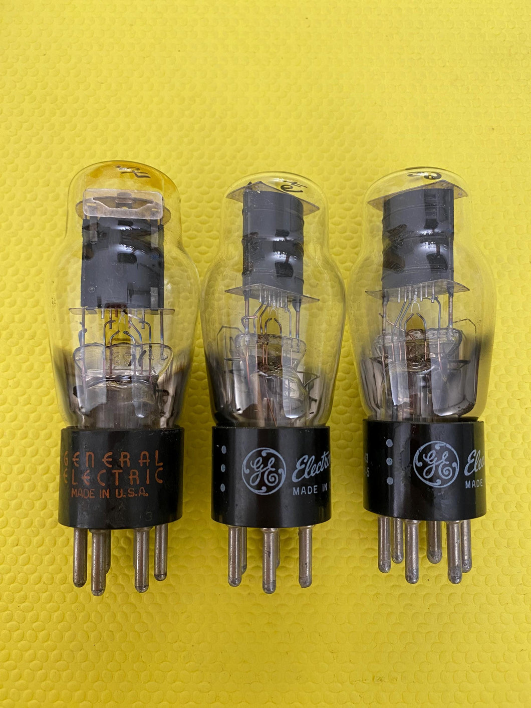 3 General Electric GE Number / Type 41 #41 Vacuum Tubes Valves Clear Bottle Lot Of Three
