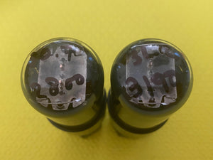 Matched Pair Sylvania 6V6 6V6GT JAN-CHS-6V6GT VT107A 6P6 6P6P Vacuum Tubes Valves Silver and Gray Milspec NOS-Testing