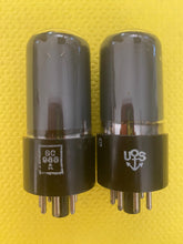 Load image into Gallery viewer, Matched Pair Sylvania 6V6 6V6GT JAN-CHS-6V6GT VT107A 6P6 6P6P Vacuum Tubes Valves Silver and Gray Milspec NOS-Testing
