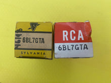 Load image into Gallery viewer, Matched Pair Sylvania 6BL7 6BL7GTA Vacuum Tubes Valves Triple 3 Mica NOS NIB

