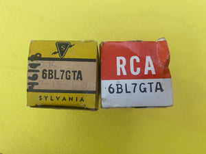 Matched Pair Sylvania 6BL7 6BL7GTA Vacuum Tubes Valves Triple 3 Mica NOS NIB