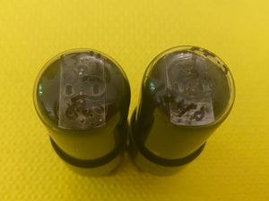 Matched Pair Raytheon 6V6 6V6GT Vacuum Tubes Valves Black Glass
