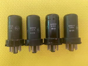 4 RCA 12SG7 VT209 VT-209 Vacuum Tubes Valves Milspec Small Logo Lot Of Four
