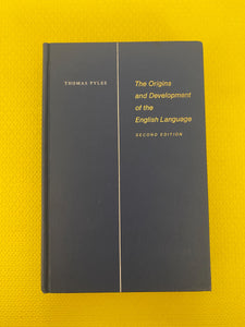 The Origins And Development Of The English Language Second Edition Thomas Pyles Harcourt Brace Jovanovich