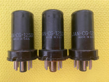 Load image into Gallery viewer, 3 General Electric GE 12SG7 JAN-CG-12SG7 Vacuum Tubes Valves Milspec Lot Of Three
