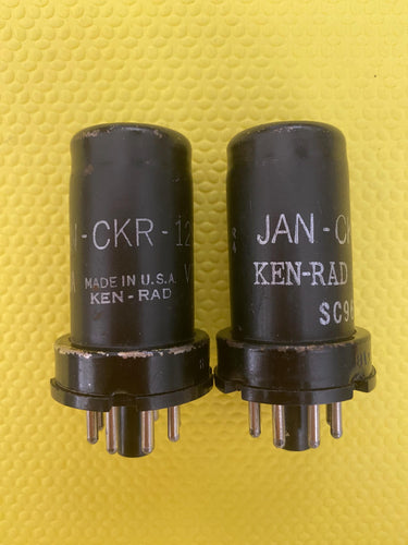 2 Ken-Rad 12SG7 VT209 VT-209 JAN-CKR-12SG7 Vacuum Tubes Valves Milspec Lot Of Two