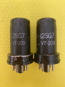 2 Ken-Rad 12SG7 VT209 VT-209 JAN-CKR-12SG7 Vacuum Tubes Valves Milspec Lot Of Two