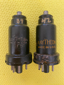 2 Raytheon 6F5 6F5GT Vacuum Tubes Valves Lot Of Two